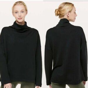 Lululemon‎ PRINCIPAL DANCER FUNNEL NECK SWEATER Women Black NO SIZE TAG
